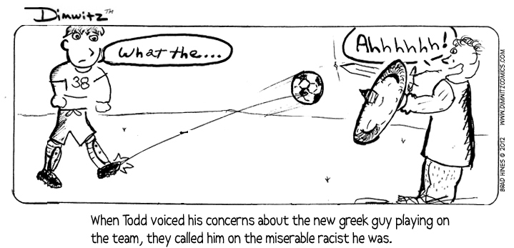 Ancient Greek Guy soccer player dimwitz